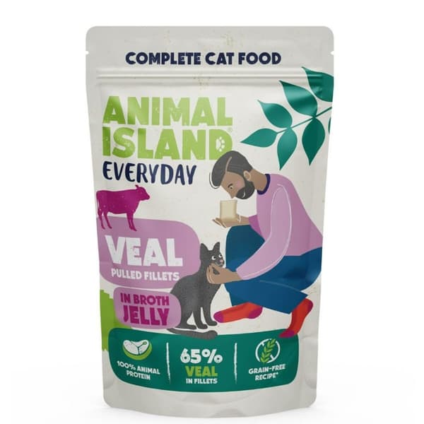 Kattmat ANIMAL ISLAND Everyday Veal and poultry with liver 4 x 85 g
