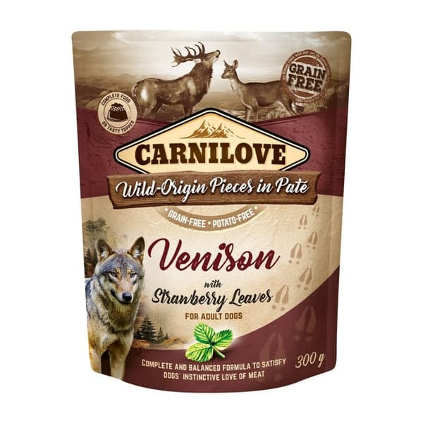 Kostea ruoka Carnilove Dog Pouch Peura 300 g