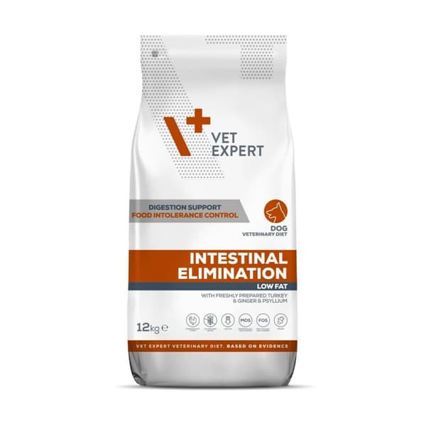 Foder VETEXPERT Intestinal Elimination Dog Kalkun 12 kg