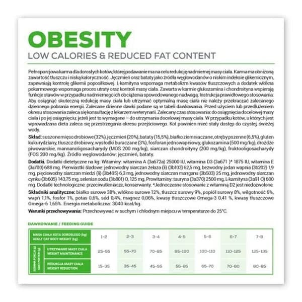 Foder VETEXPERT Obesity Cat 2 Kg