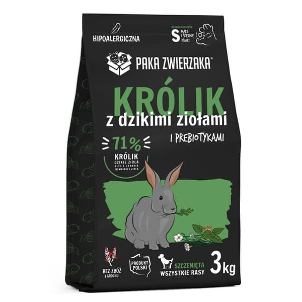 Foder Paka Zwierzaka Puppy Rabbit Kanin 3 Kg