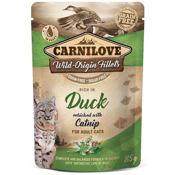 Kattmat Carnilove Cat Pouch Kyckling Anka 85 g