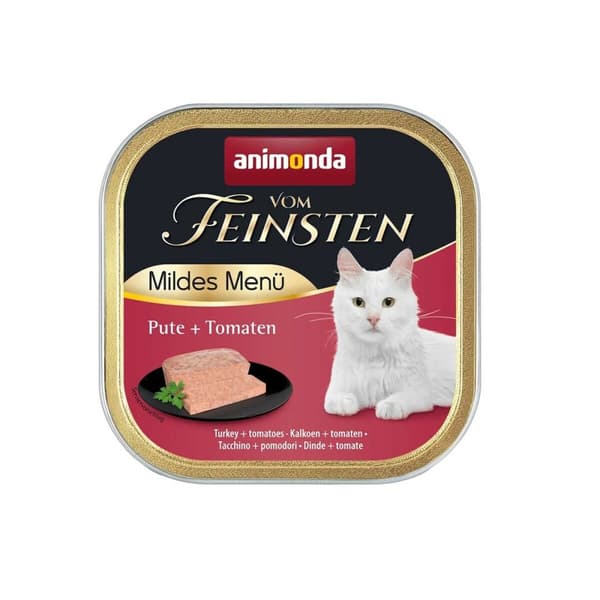 Kissanruoka Animonda Vom Feinsten Adult Mildes Menü Turkey with tomatoes 100 g