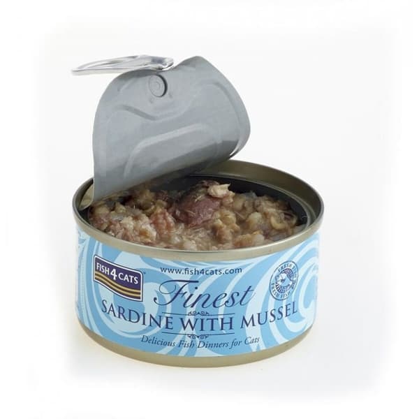 Kattemad FISH4DOGS FISH4CATS Sardine with mussel Fisk 70 g