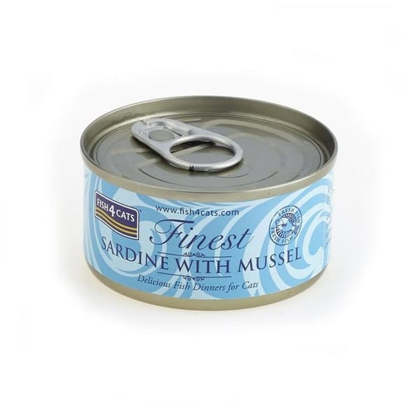 Kattemad FISH4DOGS FISH4CATS Sardine with mussel Fisk 70 g