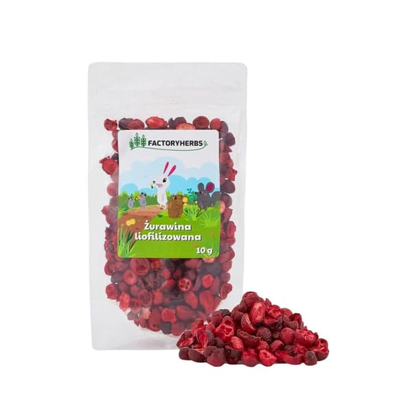 Kanin ruoka Factoryherbs Freeze-dried cranberries Chinchilla Marsu Hamsteri Rotta Hiiri Jyrsijät Linnut