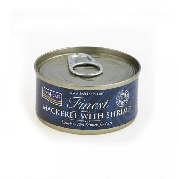 Kattmat FISH4DOGS Mackerel with shrimp Fisk 70 g