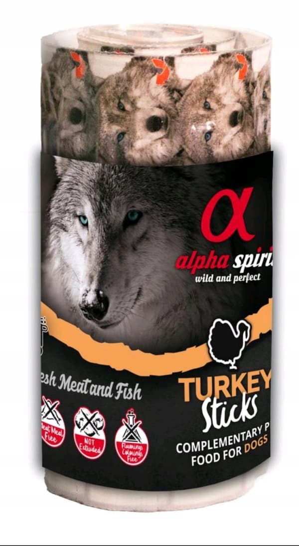 Alpha Spirit - Koiran herkkupalat - Kalkkunatikut - 160 g