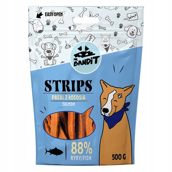 HR. BANDIT STRIPS - Laksestrimler - 500g