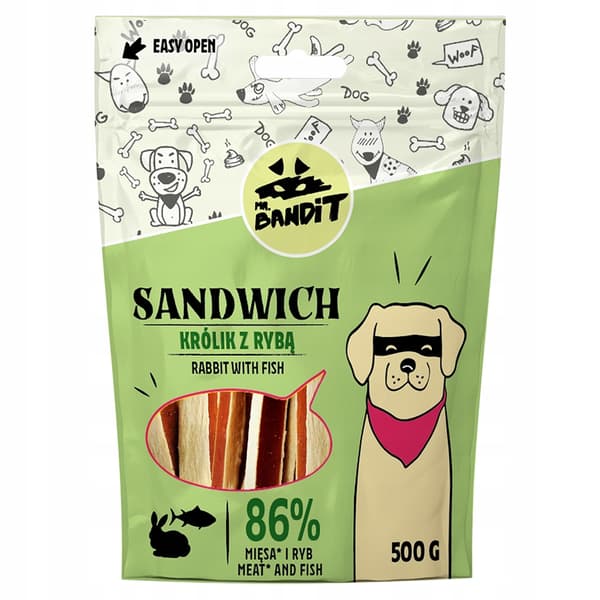 HERR. BANDIT SANDWICH - Kanin med fisk - 500g