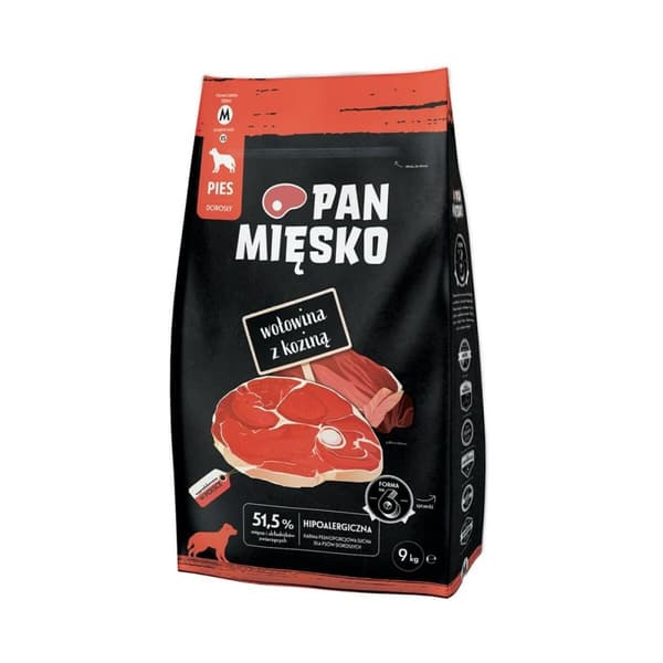 Foder PAN MIĘSKO Oksekød 9 kg