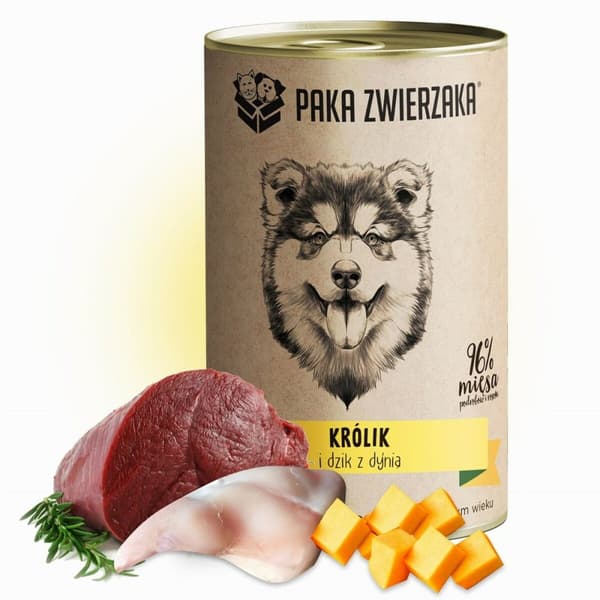 Våt mat Paka Zwierzaka Rabbit and boar with pumpkin Vildsvin 400 g