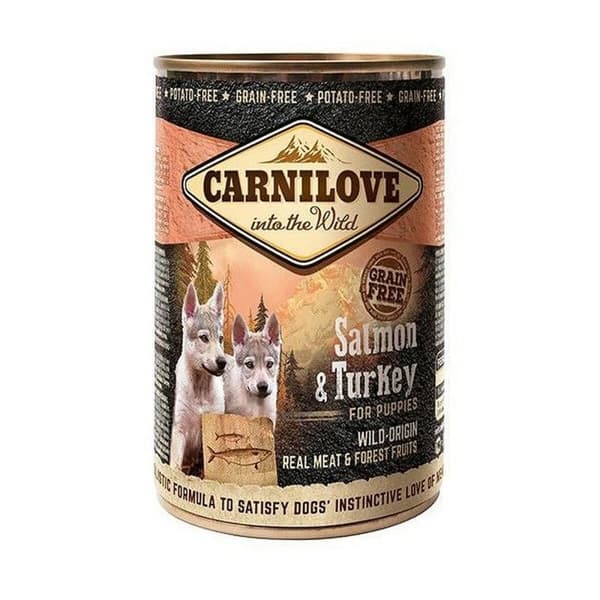 Våt mat Carnilove Into the Wild Salmon & Turkey for Puppies Lax Kalkon Fisk 400 g