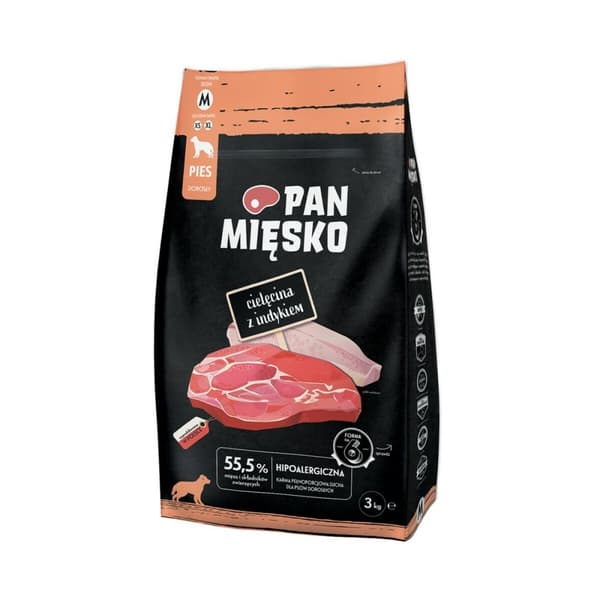 Foder PAN MIĘSKO Kalvkött 3 Kg