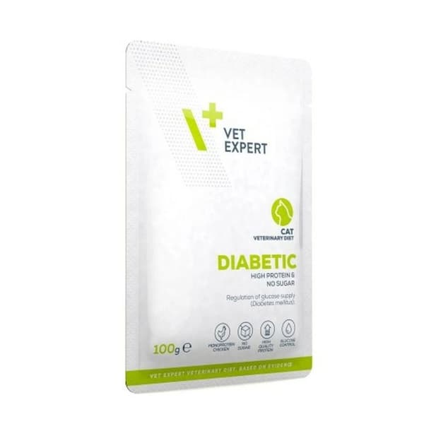 Kattmat VETEXPERT Diabetic Cat Kyckling 100 g