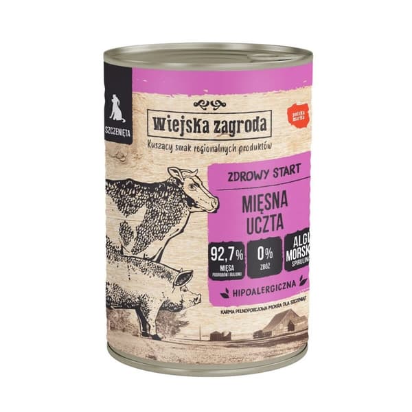 Våt mat WIEJSKA ZAGRODA Nötkött 400 g