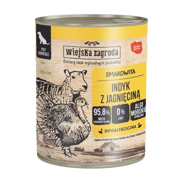 Våt mat WIEJSKA ZAGRODA Turkey with lamb Kalkon 800 g