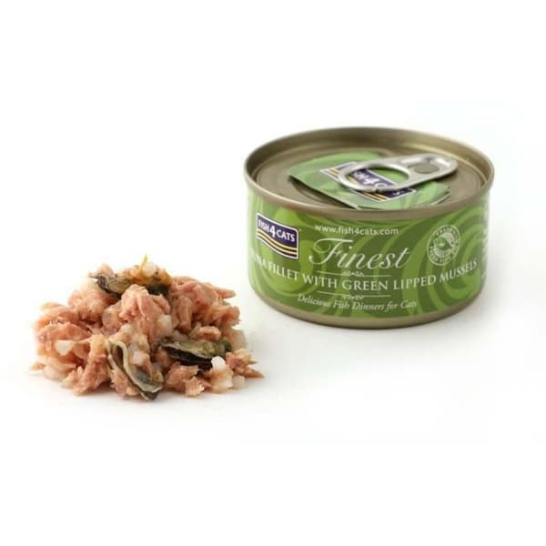 Kattmat FISH4DOGS FISH4CATS Tuna fillet with green lipped mussel Fisk 70 g
