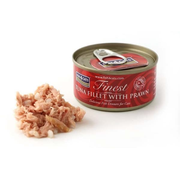 Kattmat FISH4DOGS FISH4CATS Tuna fillet with prawn Fisk 70 g