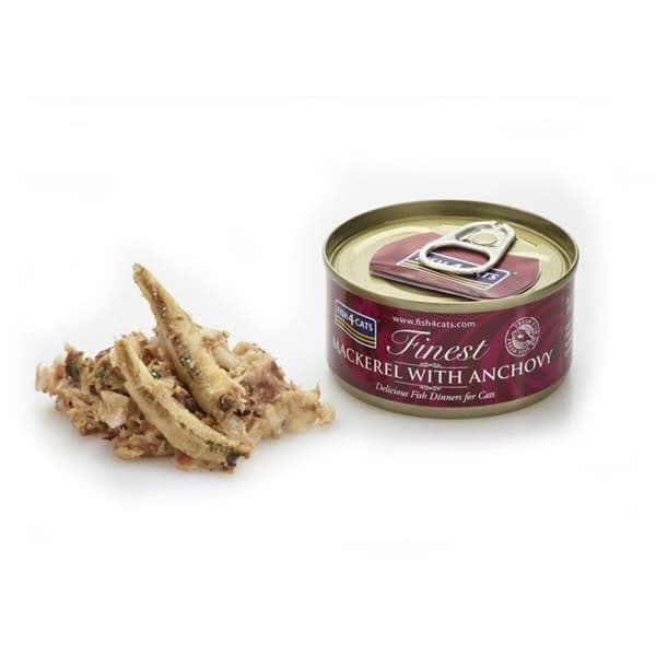 Kattmat FISH4DOGS Mackerel with anchovy Fisk 70 g