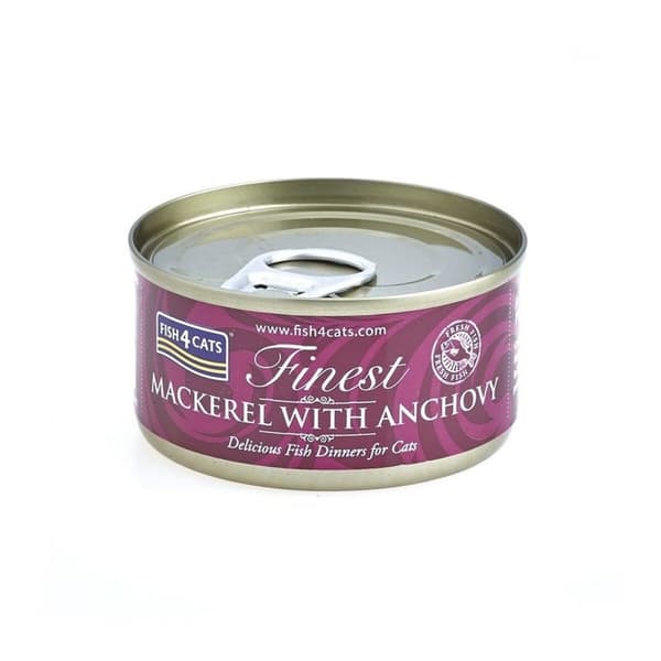 Kattmat FISH4DOGS Mackerel with anchovy Fisk 70 g
