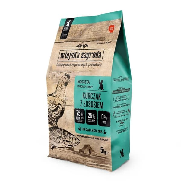 Foder WIEJSKA ZAGRODA Kitten Chicken with salmon Kyckling 5 kg