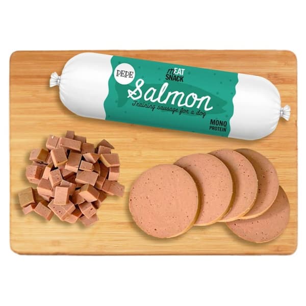 Hundgodis Paka Zwierzaka Pepe Sausage Salmon Lax 200 g