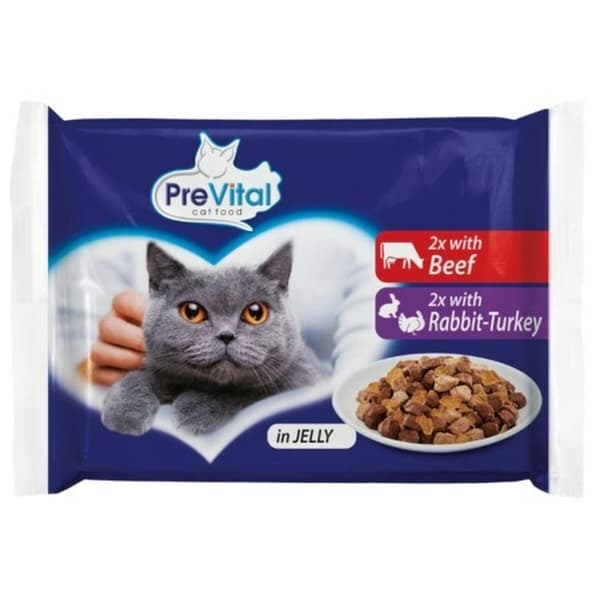 Kattmat Prevital 4 x 100 g