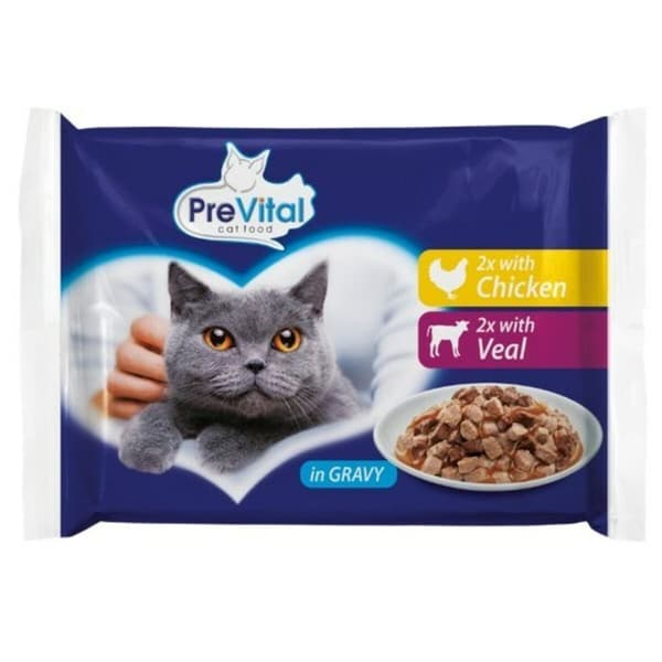 Kattmat Prevital 4 x 100 g
