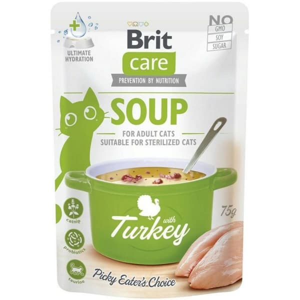 Snack for Cats Brit Care Soup Kalkon