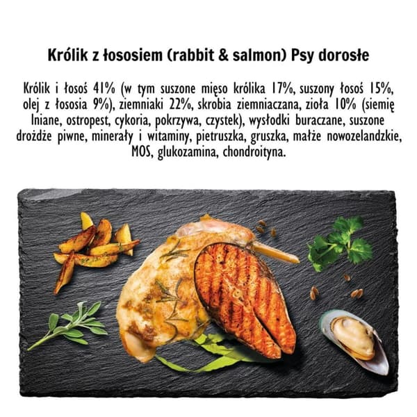 Foder Paka Zwierzaka Rabbit with salmon M Kanin 9 kg
