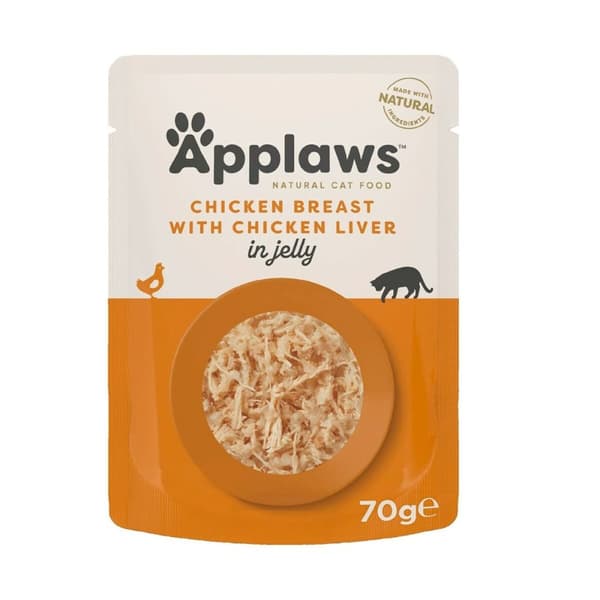 Kattmat Applaws Chicken breast with chicken liver in jelly Kyckling 70 g