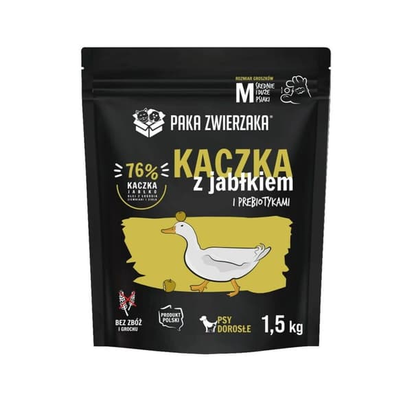 Foder Paka Zwierzaka Duck with apple M Anka 1,5 Kg