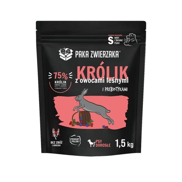 Foder Paka Zwierzaka Rabbit with forest fruits S Kanin 1,5 Kg