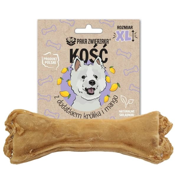 Hundgodis Paka Zwierzaka Bone with rabbit and mango XL 17 cm Kanin 115 g