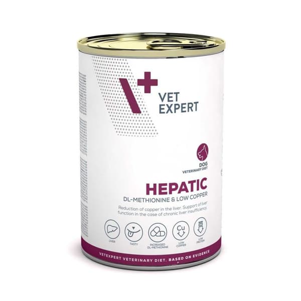 Kostea ruoka VETEXPERT Hepatic Dog Liha 400 g