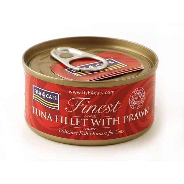 Kissanruoka FISH4DOGS FISH4CATS Tuna fillet with prawn Kala 70 g