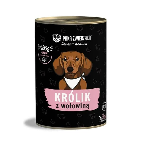 Kostea ruoka Paka Zwierzaka Seventh Heaven Rabbit and beef Kani 400 g