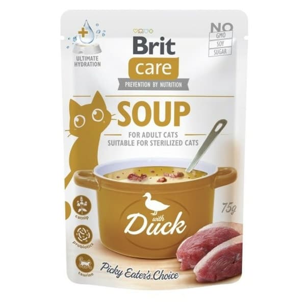 Snack for Cats Brit Care Soup Duck Anka