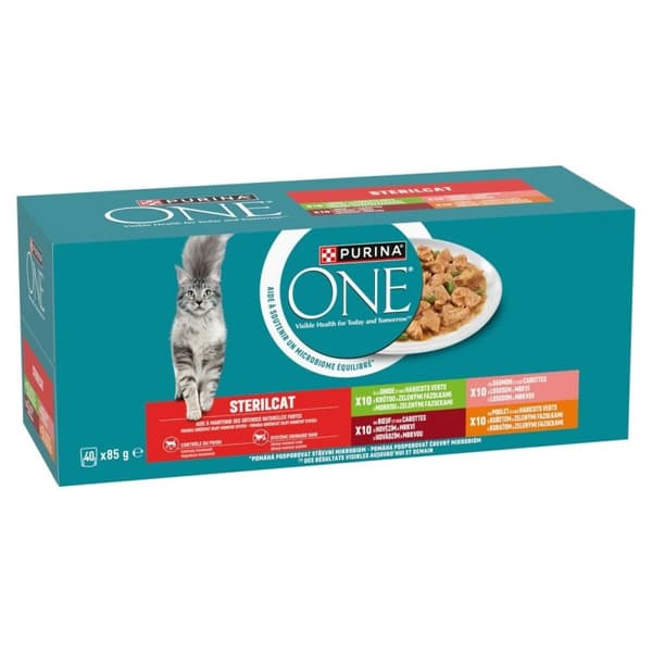 Kattemad Purina One Sterilcat Beef 40 x 85 g