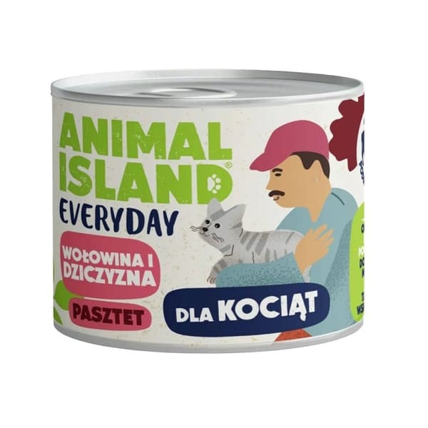 Kattmat ANIMAL ISLAND Everyday Beef and game for kittens Nötkött 185 g
