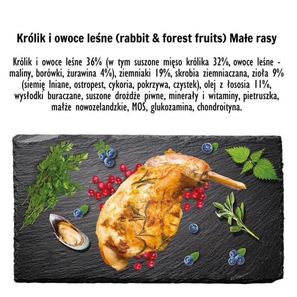 Foder Paka Zwierzaka Rabbit with forest fruits S Kanin 3 Kg