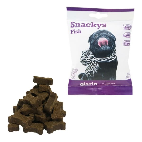 Hundgodis Gloria Display Snackys Fisk