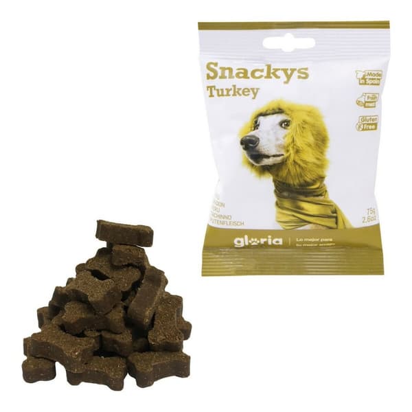 Hundgodis Gloria Display Snackys Kalkon