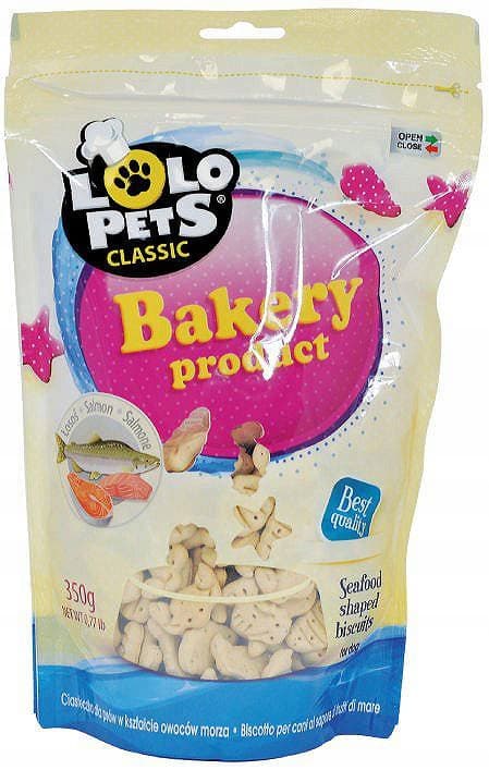 Lolo Pets Hundegodbidder Laksekager 350g