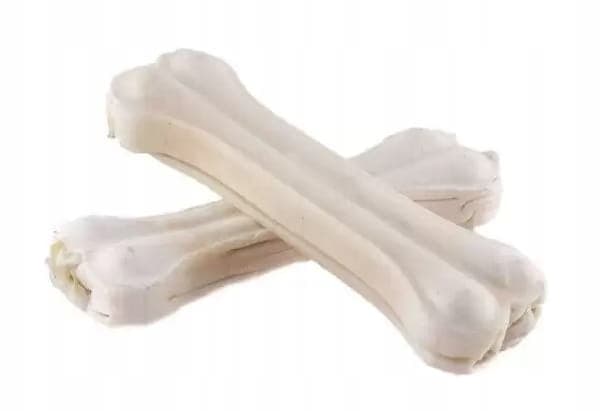 HauMiau Koiranluu valkoinen naudannahka 12,5 cm 2 kpl