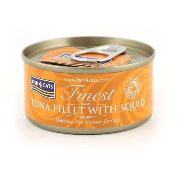 Kissanruoka FISH4DOGS FISH4CATS Tuna fillet with squid Kala 70 g