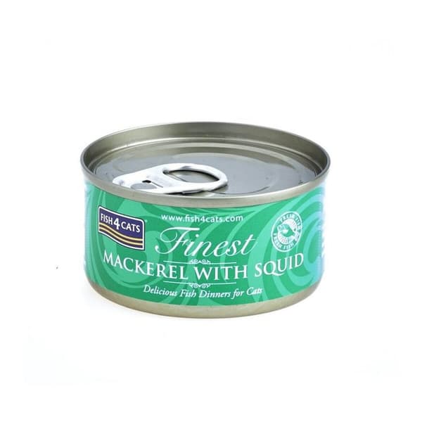 Kissanruoka FISH4DOGS FISH4CATS Mackerel with squid Kala 70 g