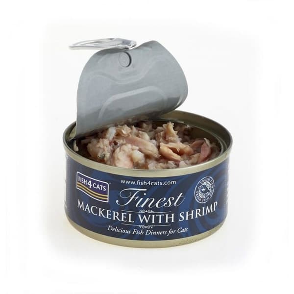 Kissanruoka FISH4DOGS Mackerel with shrimp Kala 70 g