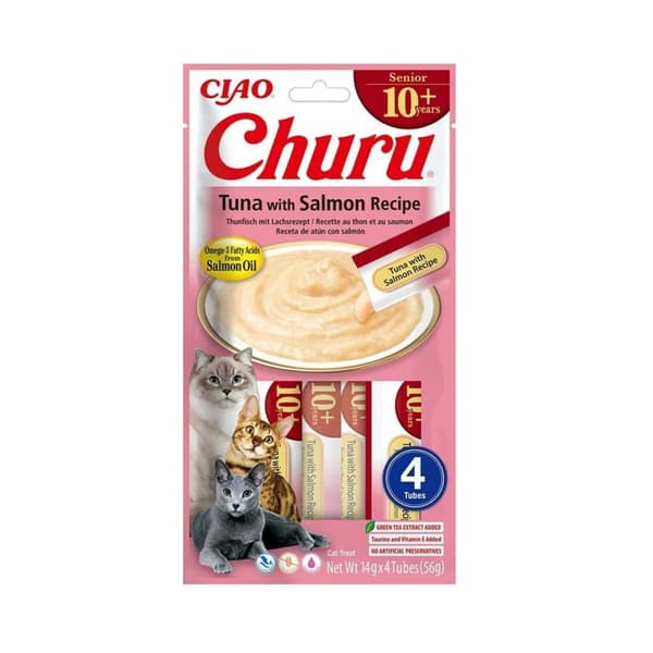 Snack for Cats Inaba Churu Senior Tuna with Salmon Recipe Kala